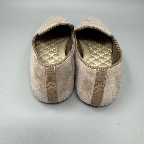 Birdies Sz 8.5 The Starling Shoe Loafer Slip On Flat Taupe  Tan Suede Leather - Picture 6 of 9